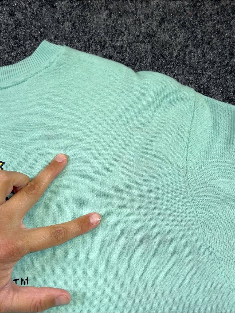 Kirby Nintendo XL Mint Green Graphic Sweatshirt Japanese Y2K Gaming - Picture 9 of 9